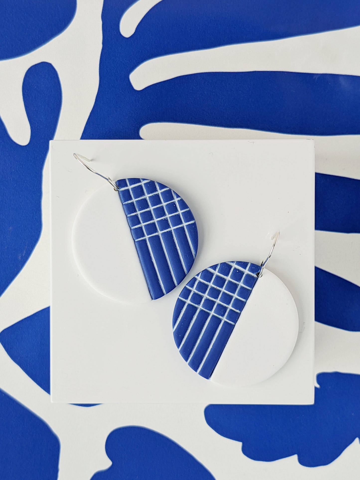 Made in the 80s Blue Circle Dangles