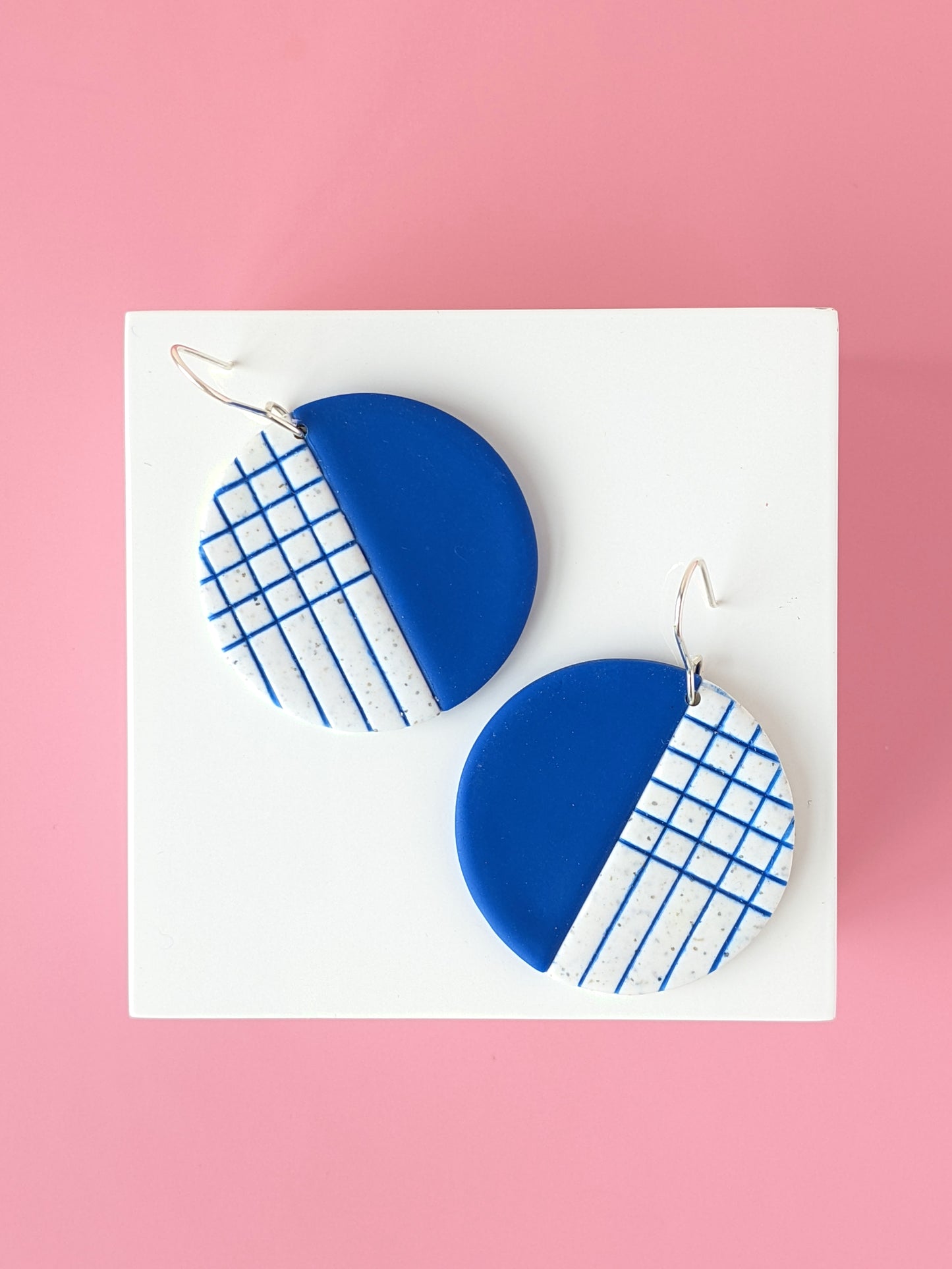 Made in the 80s Blue Circle Dangles