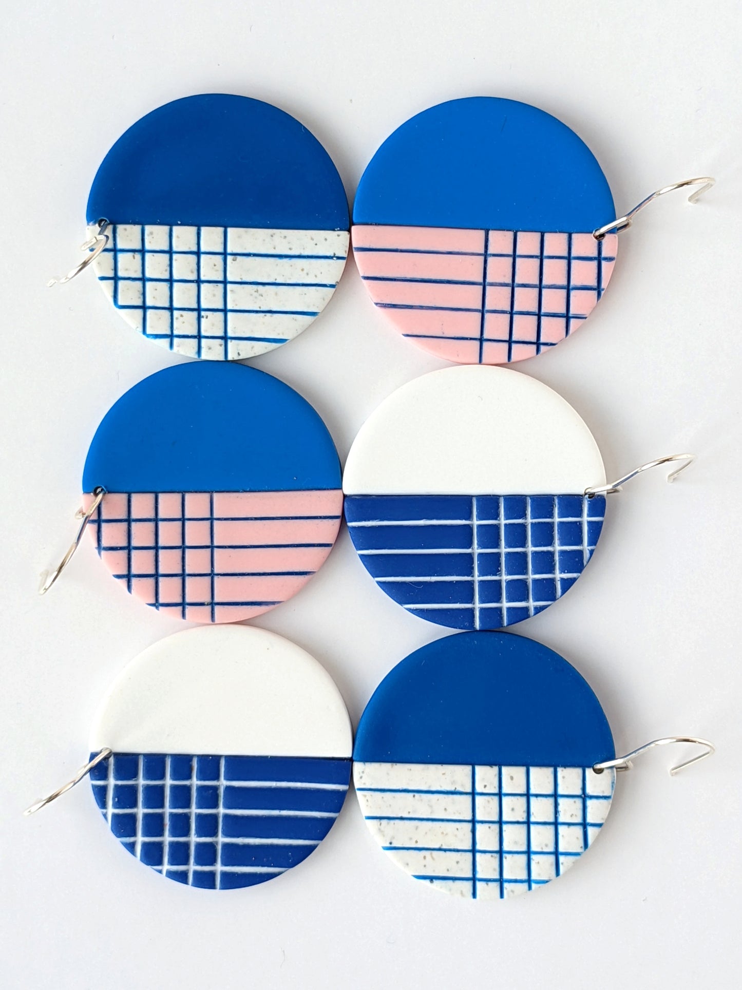 Made in the 80s Blue Circle Dangles