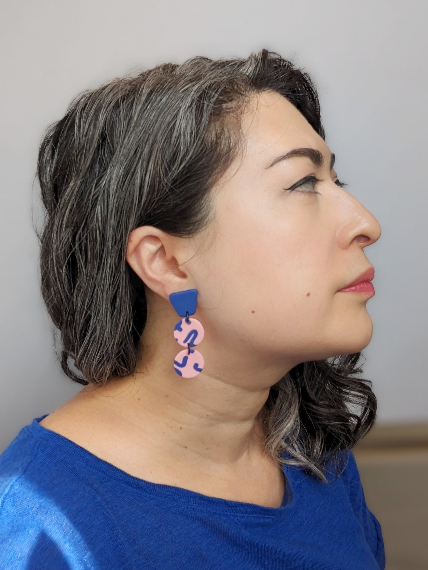 Blue and Pink Squiggle Drops