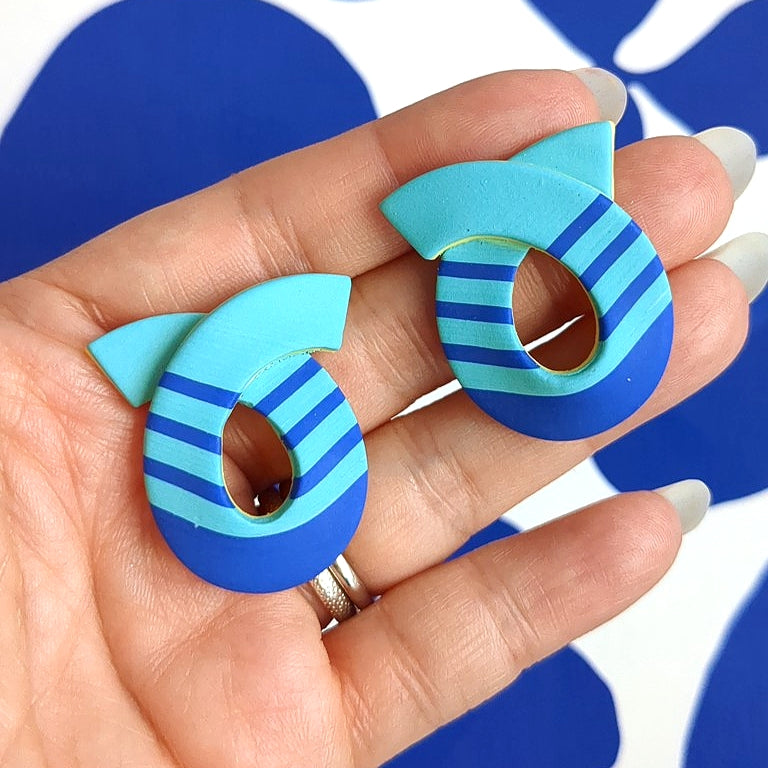 Loop de Loop Earrings in Teal