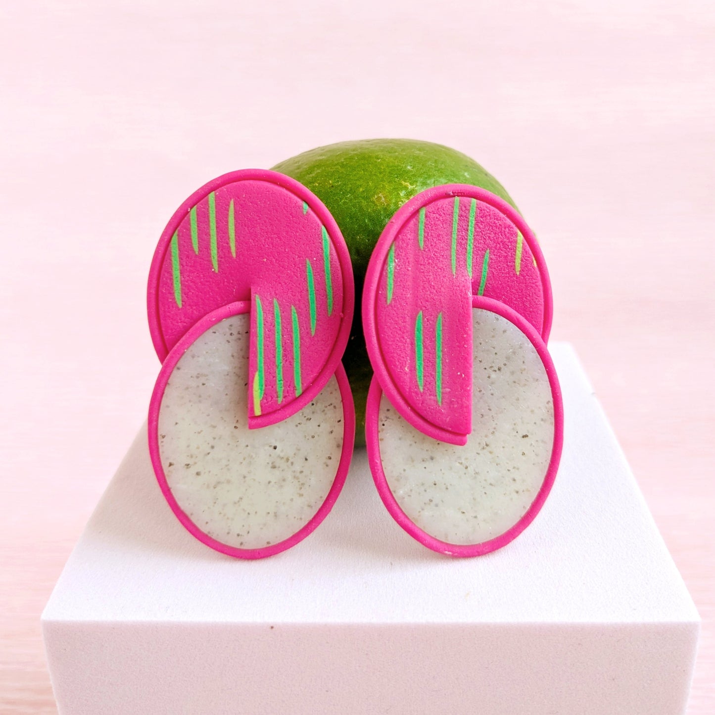 Modern Dragonfruit Studs