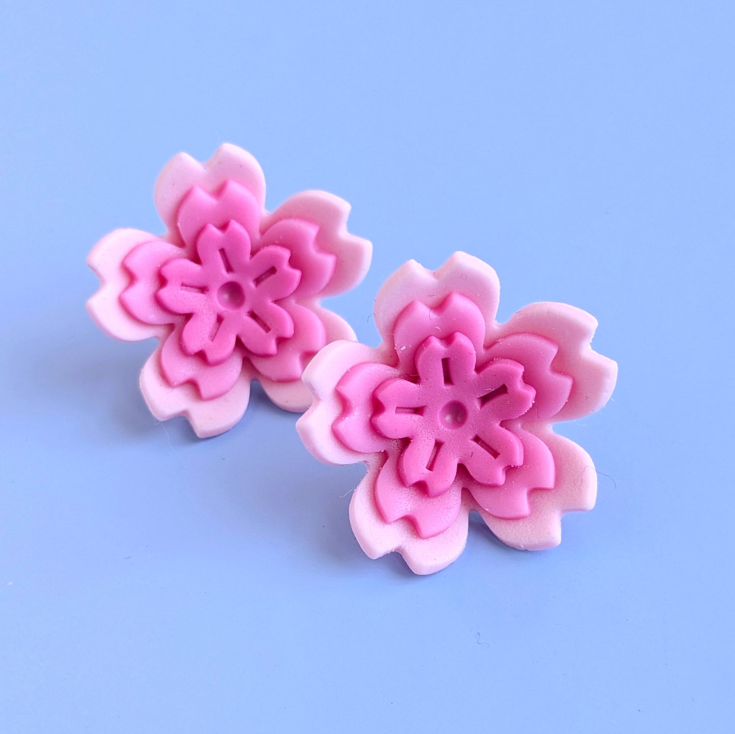 Peak Bloom Layered Cherry Blossom Earrings