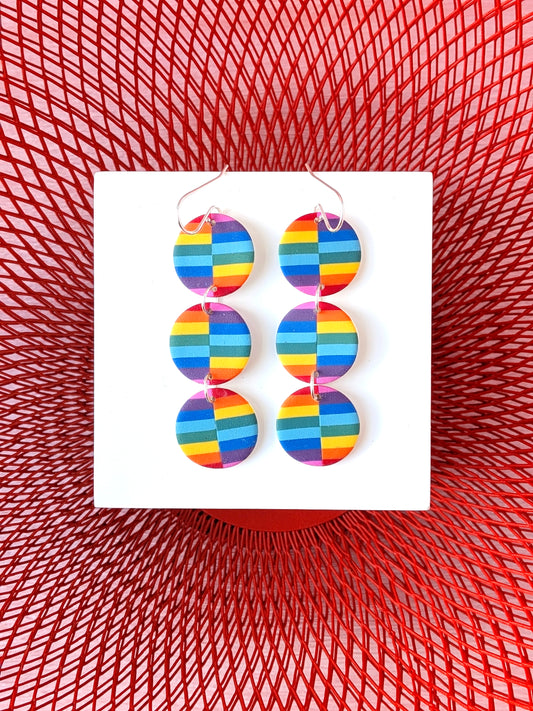 Rainbow Triple Dangles