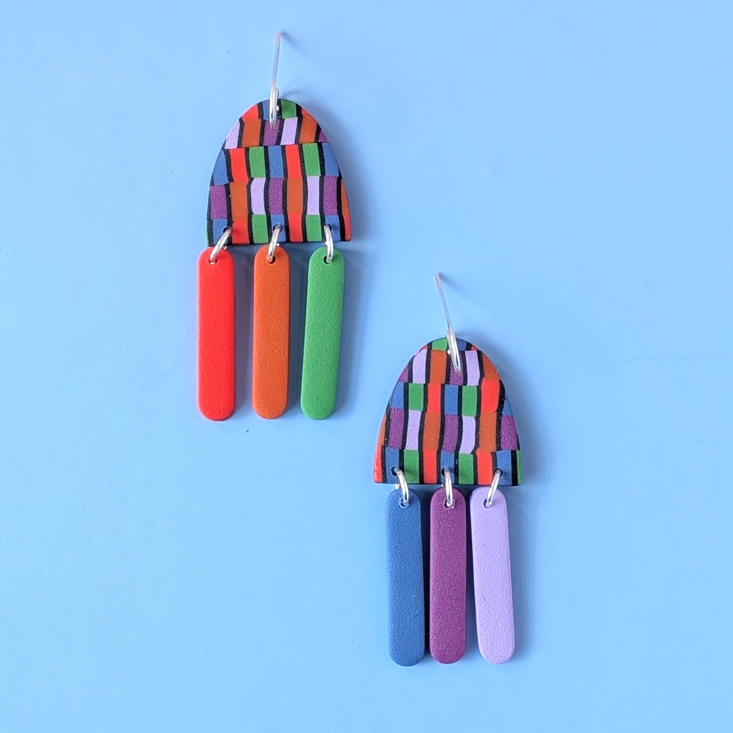 Wobbly Stripe Jellyfish Dangles