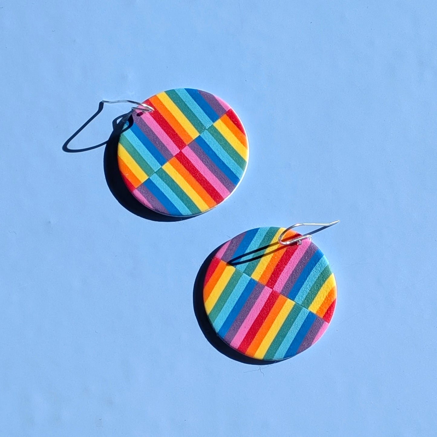 Rainbow Circle Dangles