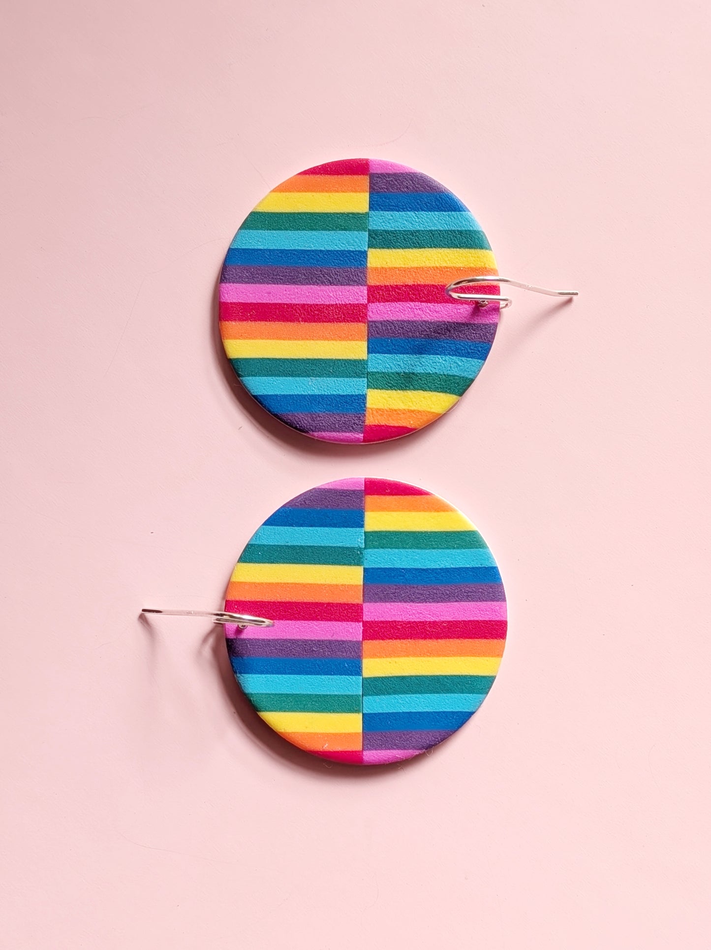 Rainbow Circle Dangles