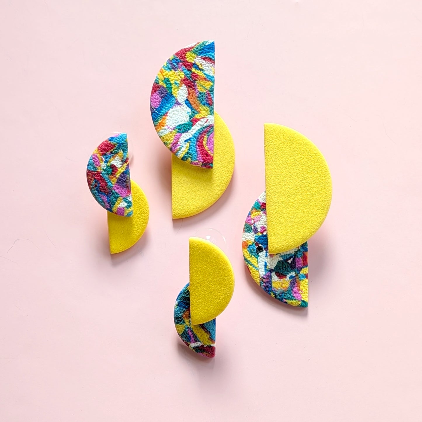 No Waste Half Moon Studs