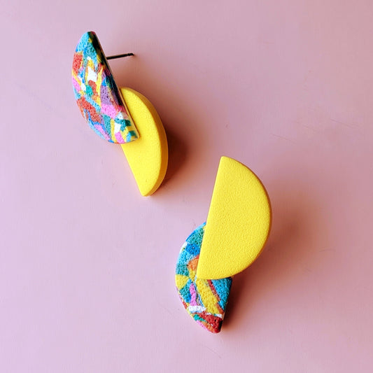 No Waste Half Moon Studs