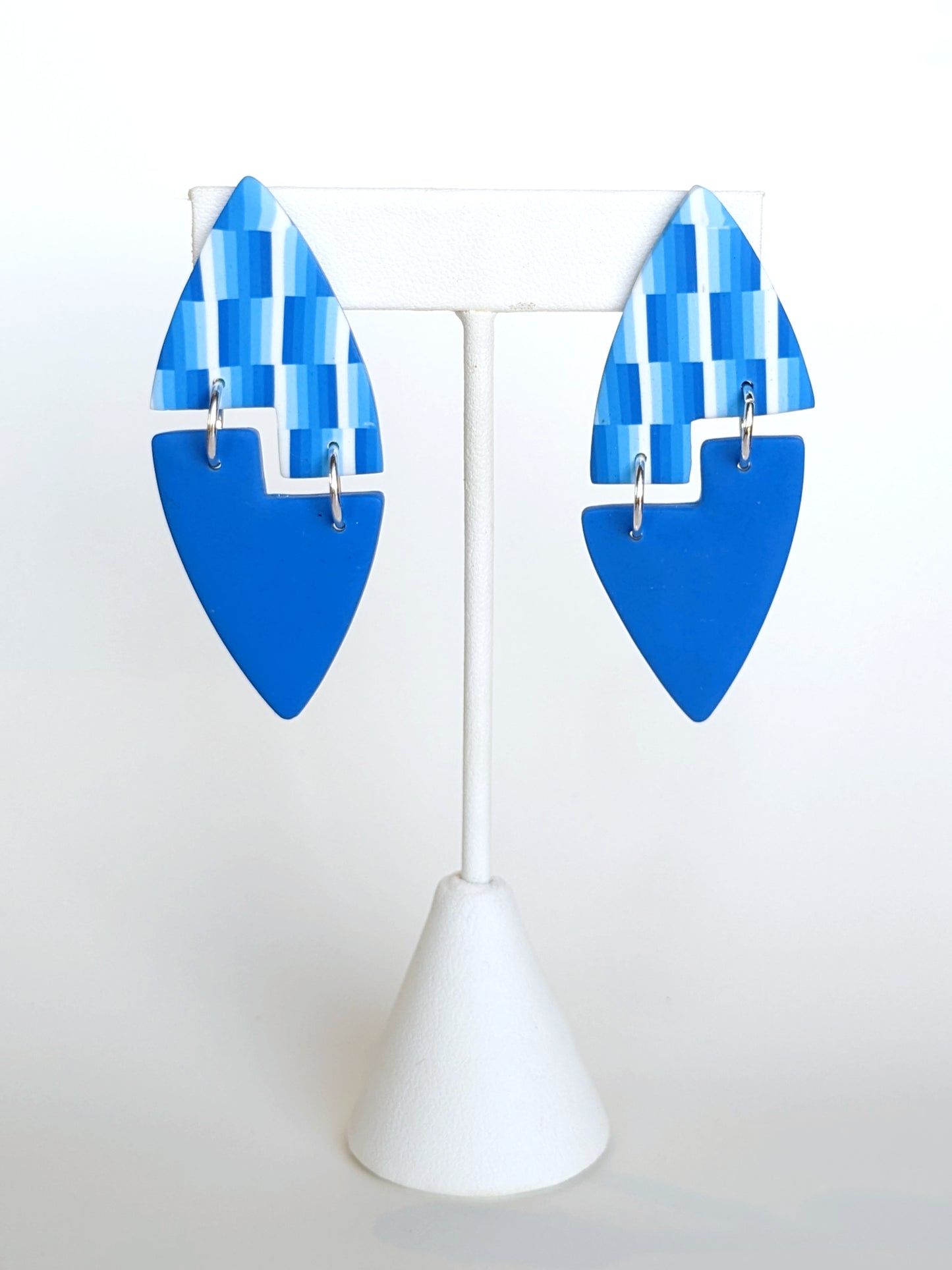 Striped Skies Tetris Dangle Earrings