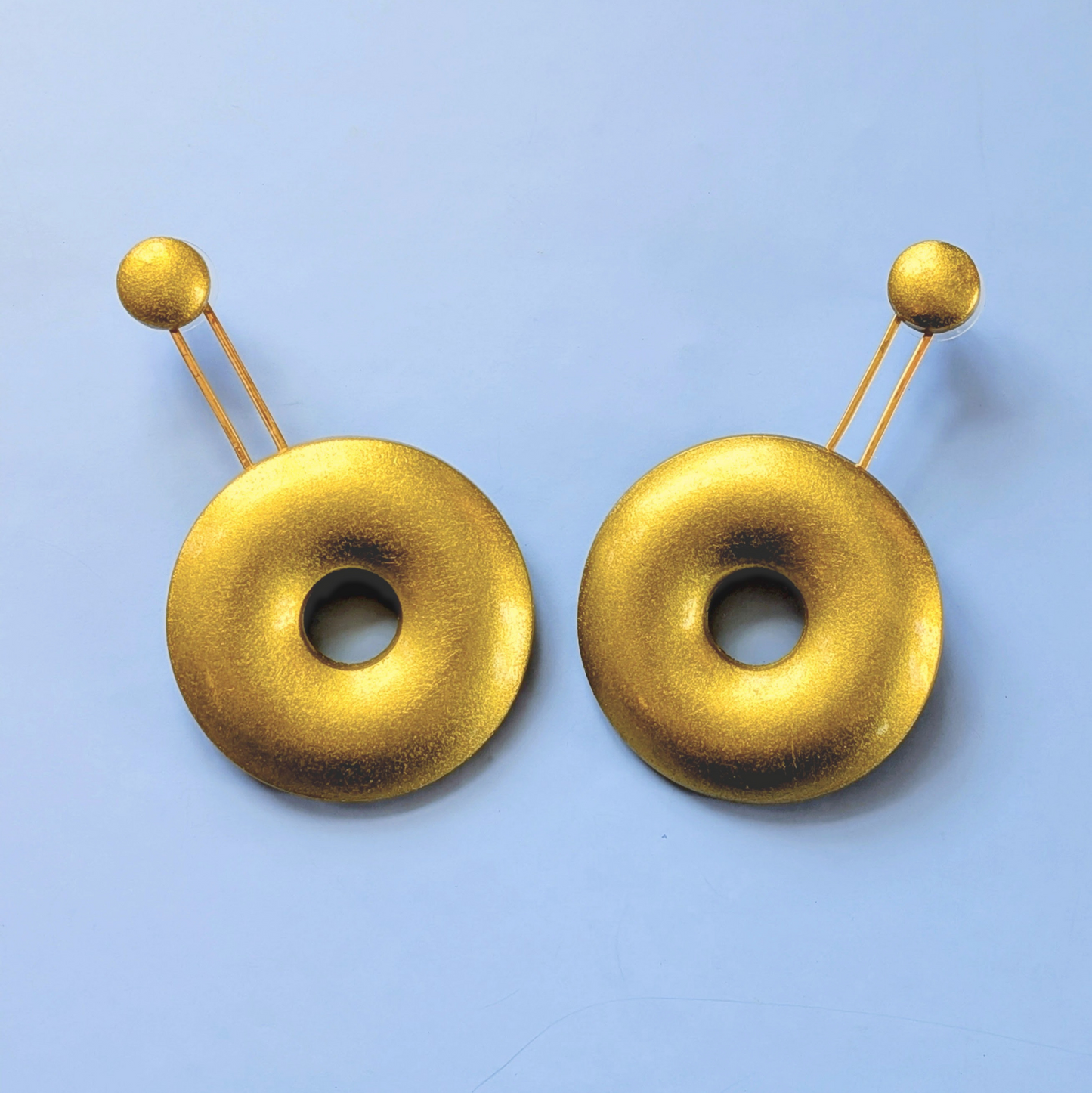 Large Gold Donut Ear Jackets