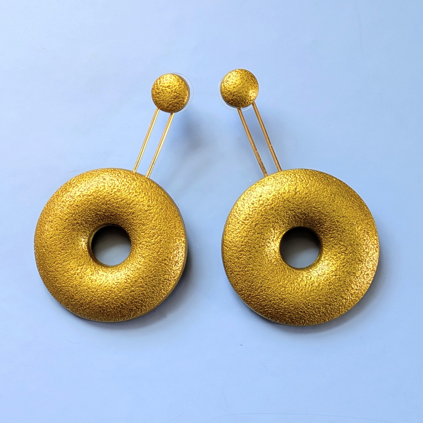 Large Gold Donut Ear Jackets