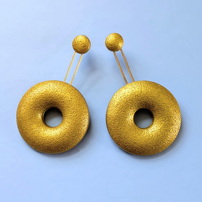 Large Gold Donut Ear Jackets