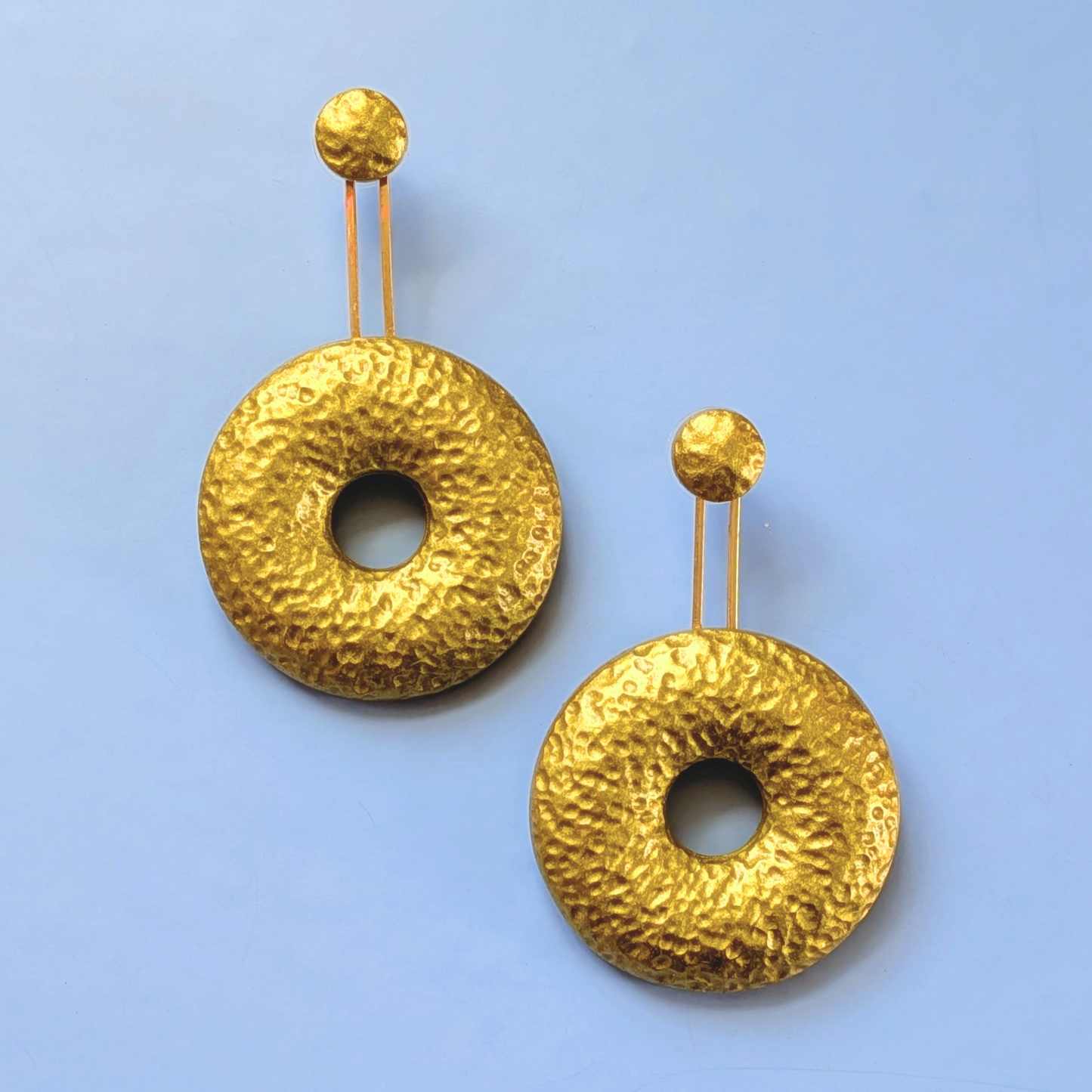 Large Gold Donut Ear Jackets