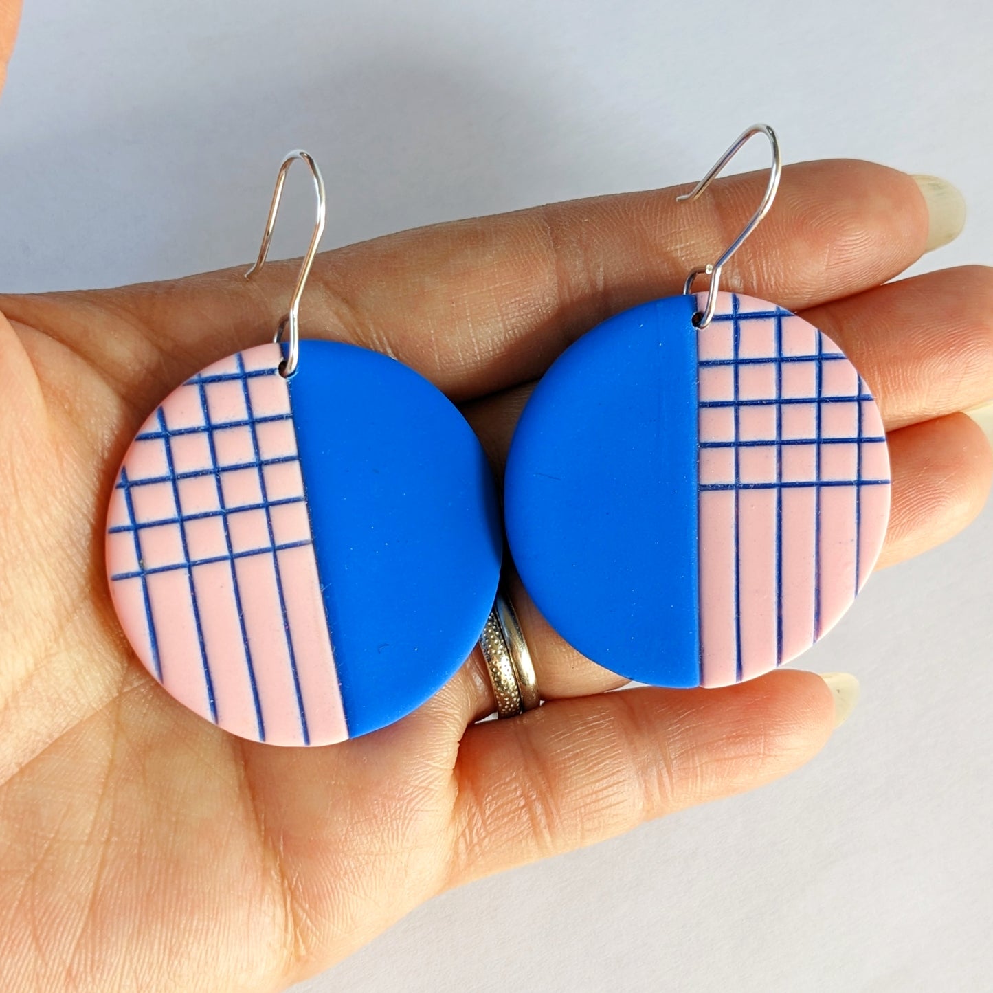 Made in the 80s Blue Circle Dangles