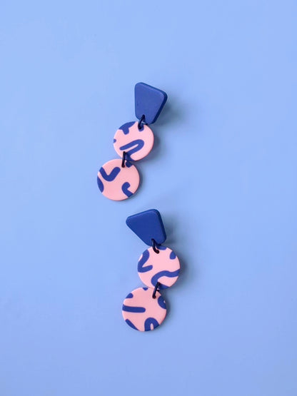 Blue and Pink Squiggle Drops