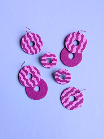 Purple Squiggle Earrings