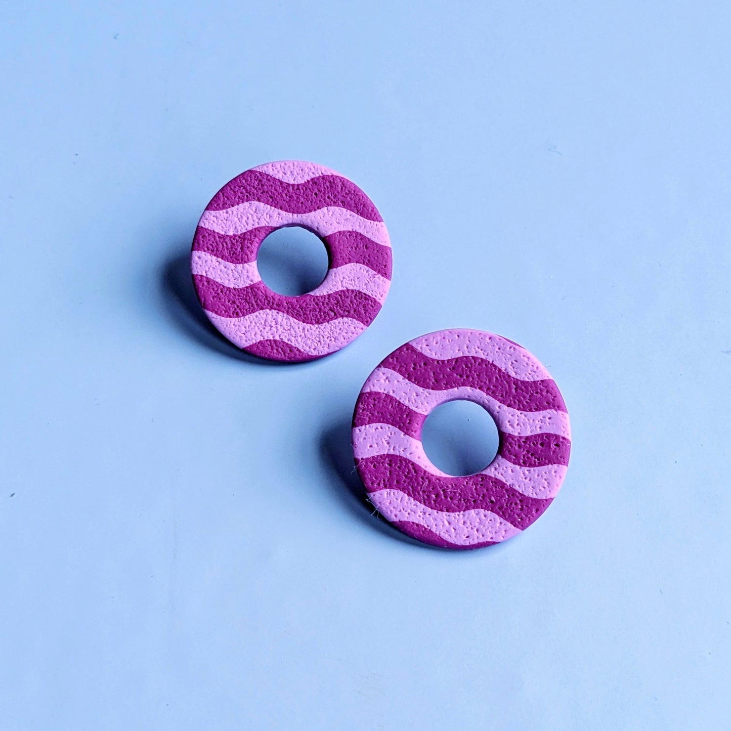 Purple Squiggle Earrings