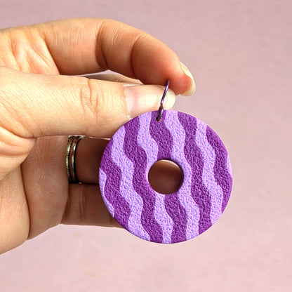 Purple Squiggle Earrings