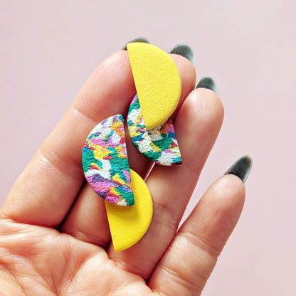 No Waste Half Moon Studs