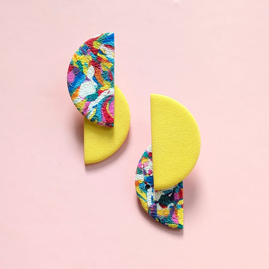 No Waste Half Moon Studs