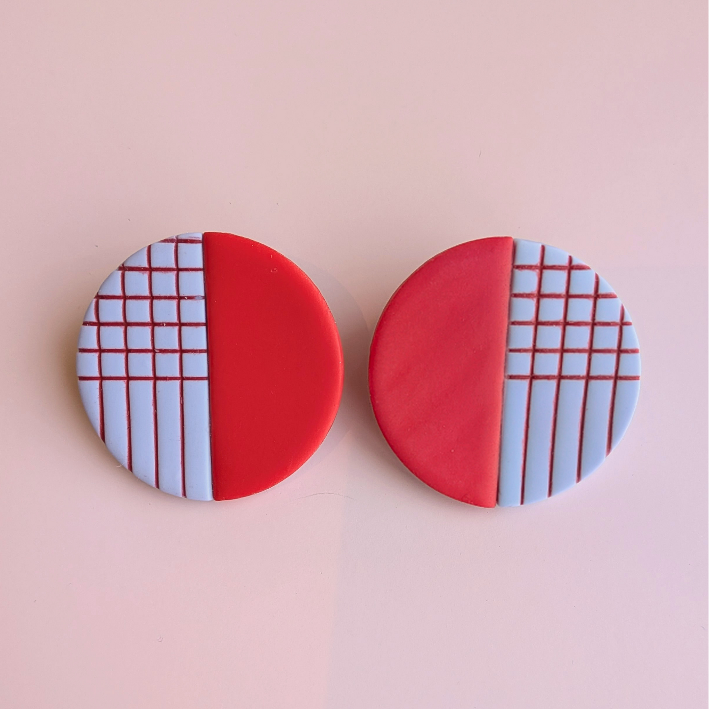 Made in the 80s Red & Lavender Earrings