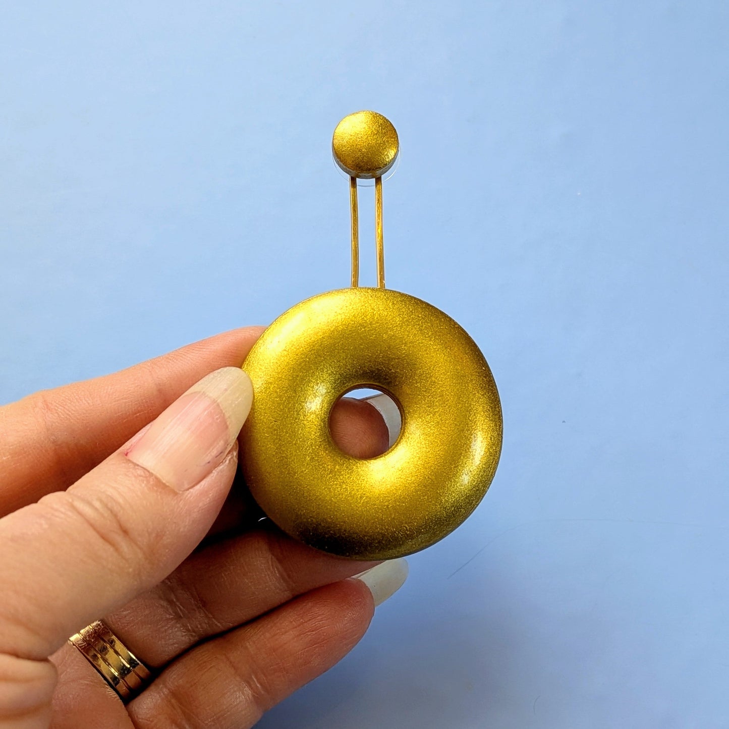 Large Gold Donut Ear Jackets