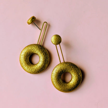 Small Gold Donut Ear Jackets