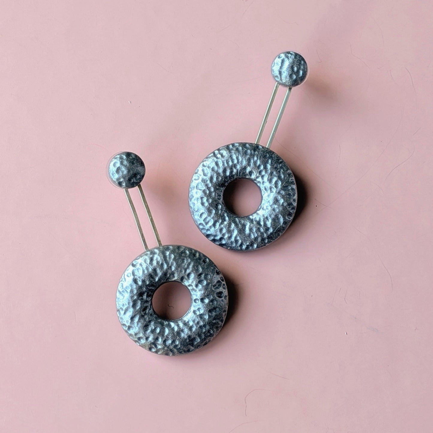 Small Silver Donut Ear Jackets