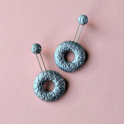 Small Silver Donut Ear Jackets