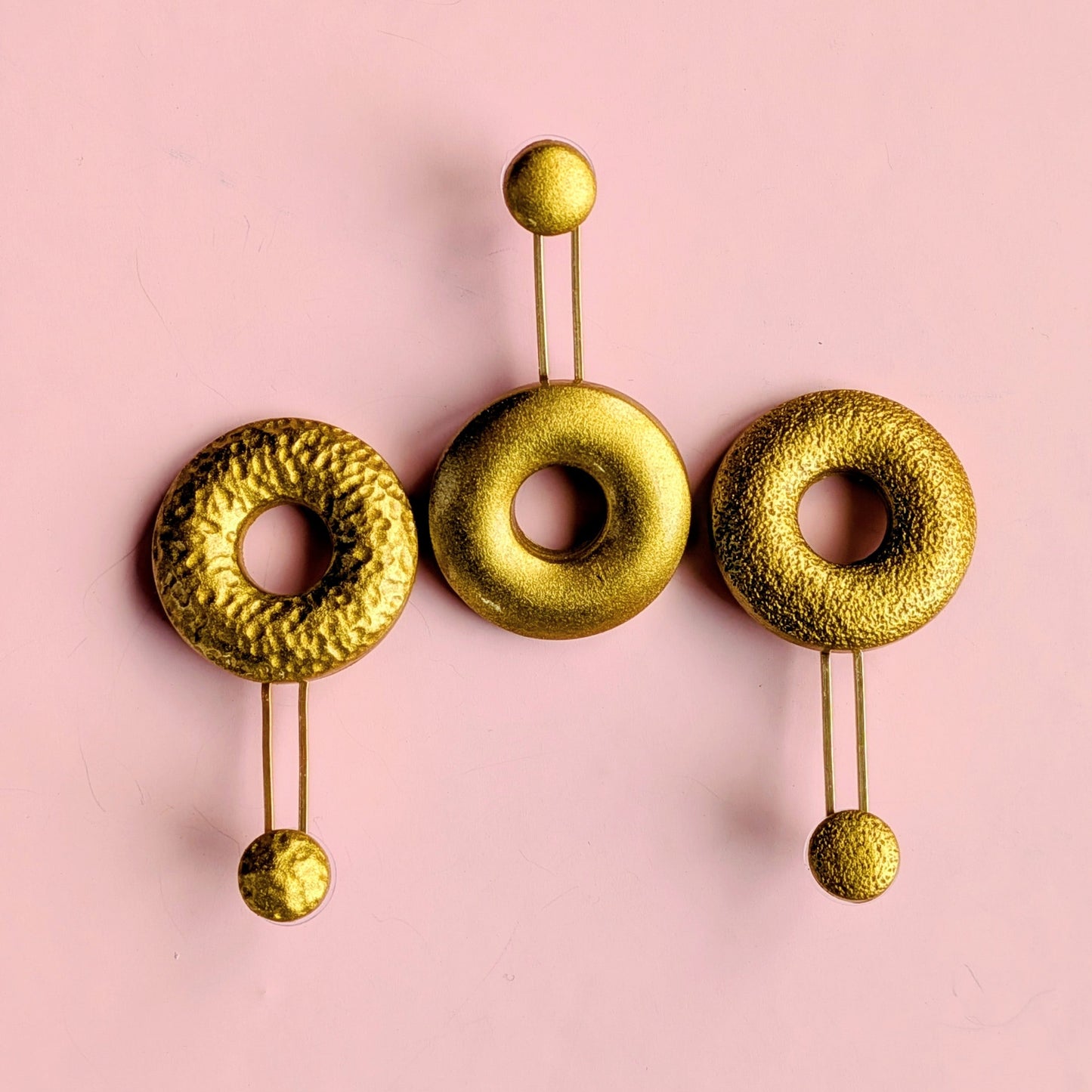 Small Gold Donut Ear Jackets