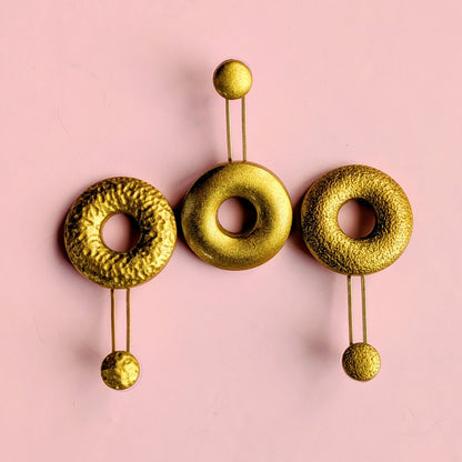 Small Gold Donut Ear Jackets