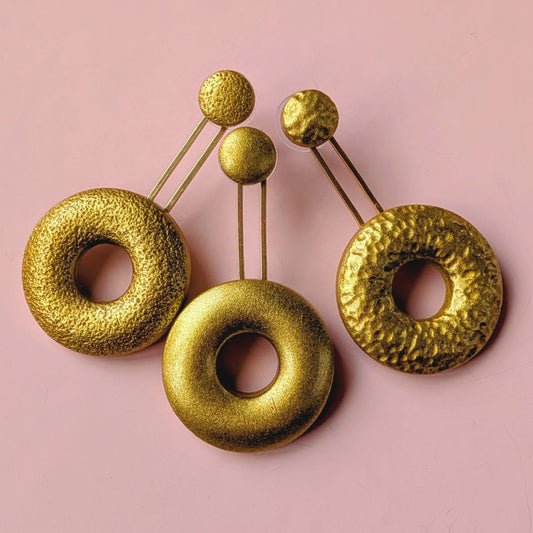 Small Gold Donut Ear Jackets