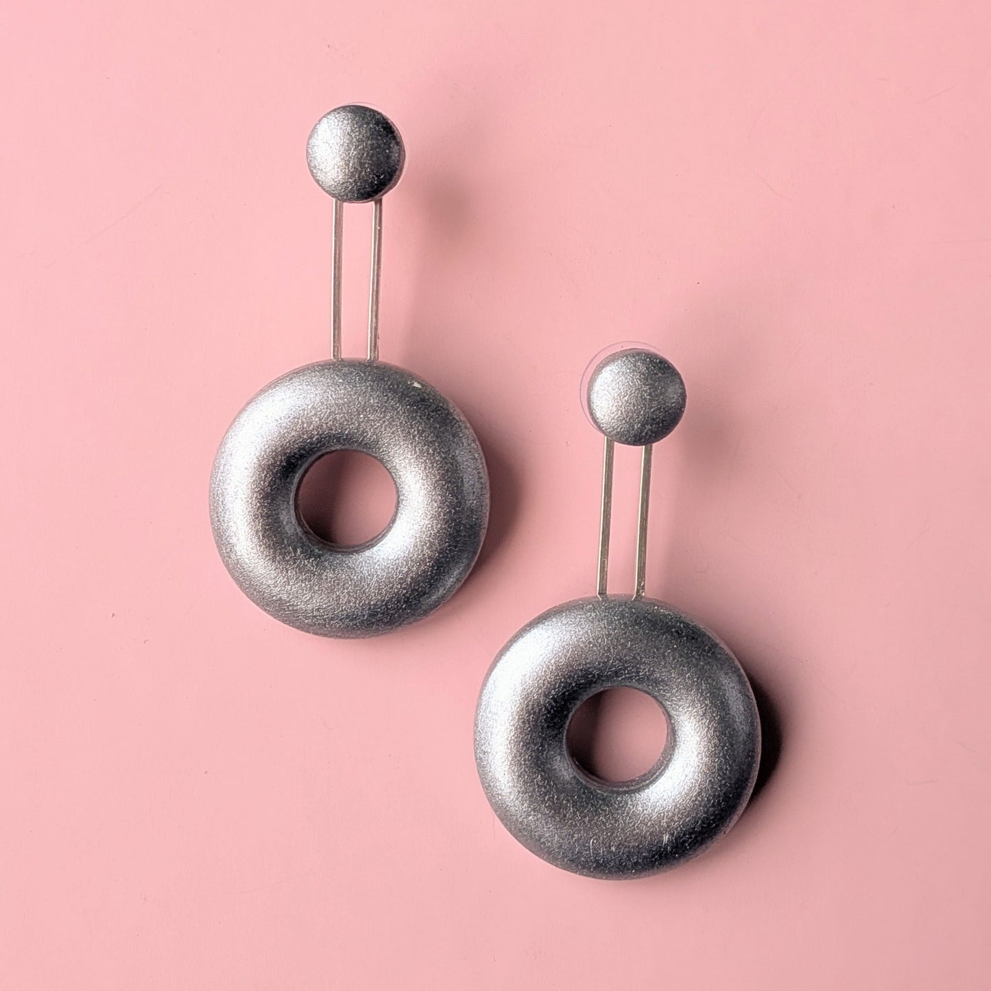 Small Silver Donut Ear Jackets