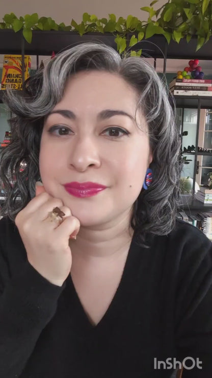 Wobbly Stripe Button Studs