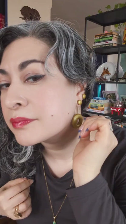 Small Gold Donut Ear Jackets