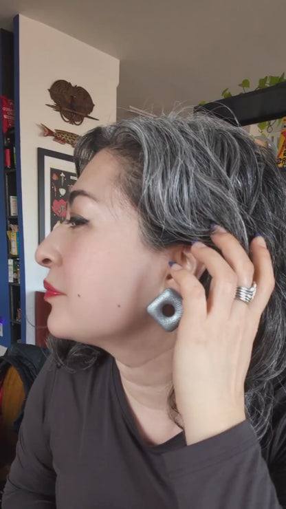 Silver Portal Earrings