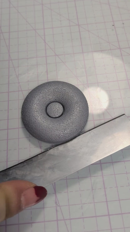Large Silver Donut Ear Jackets