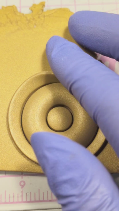 Large Gold Donut Ear Jackets
