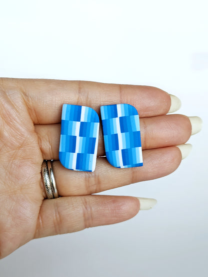 Striped Skies Rectangle Studs